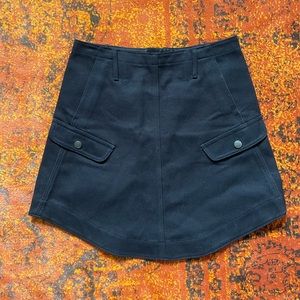 Black Denim Coach Mini Skirt